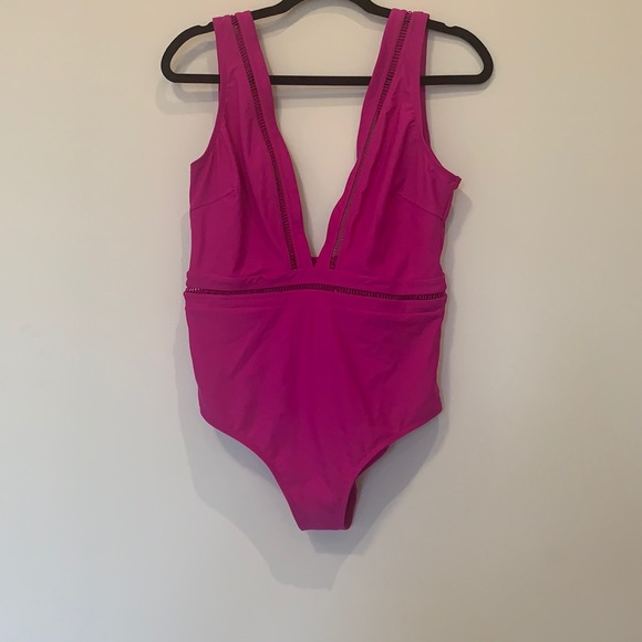 Ted Baker Other - Ted Baker Cut out V Neck Swimsuit Fuchsia